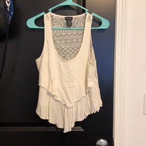 White lace tank